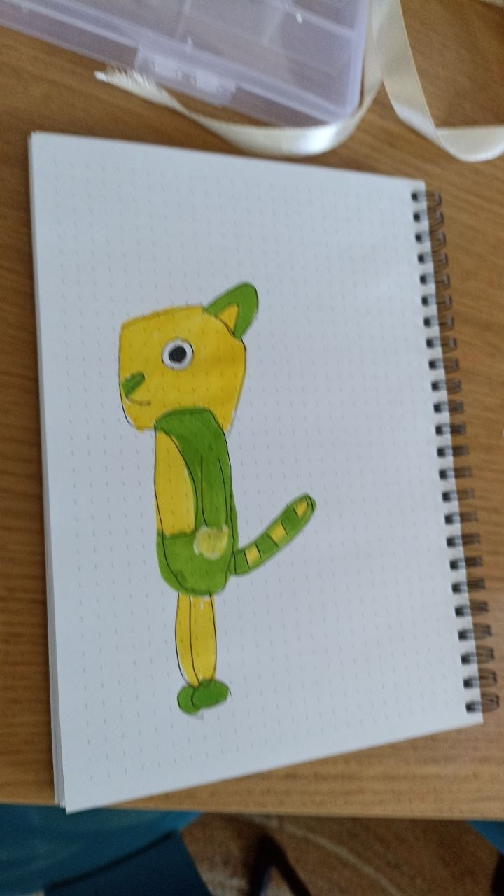Alice's side-view lion drawing
