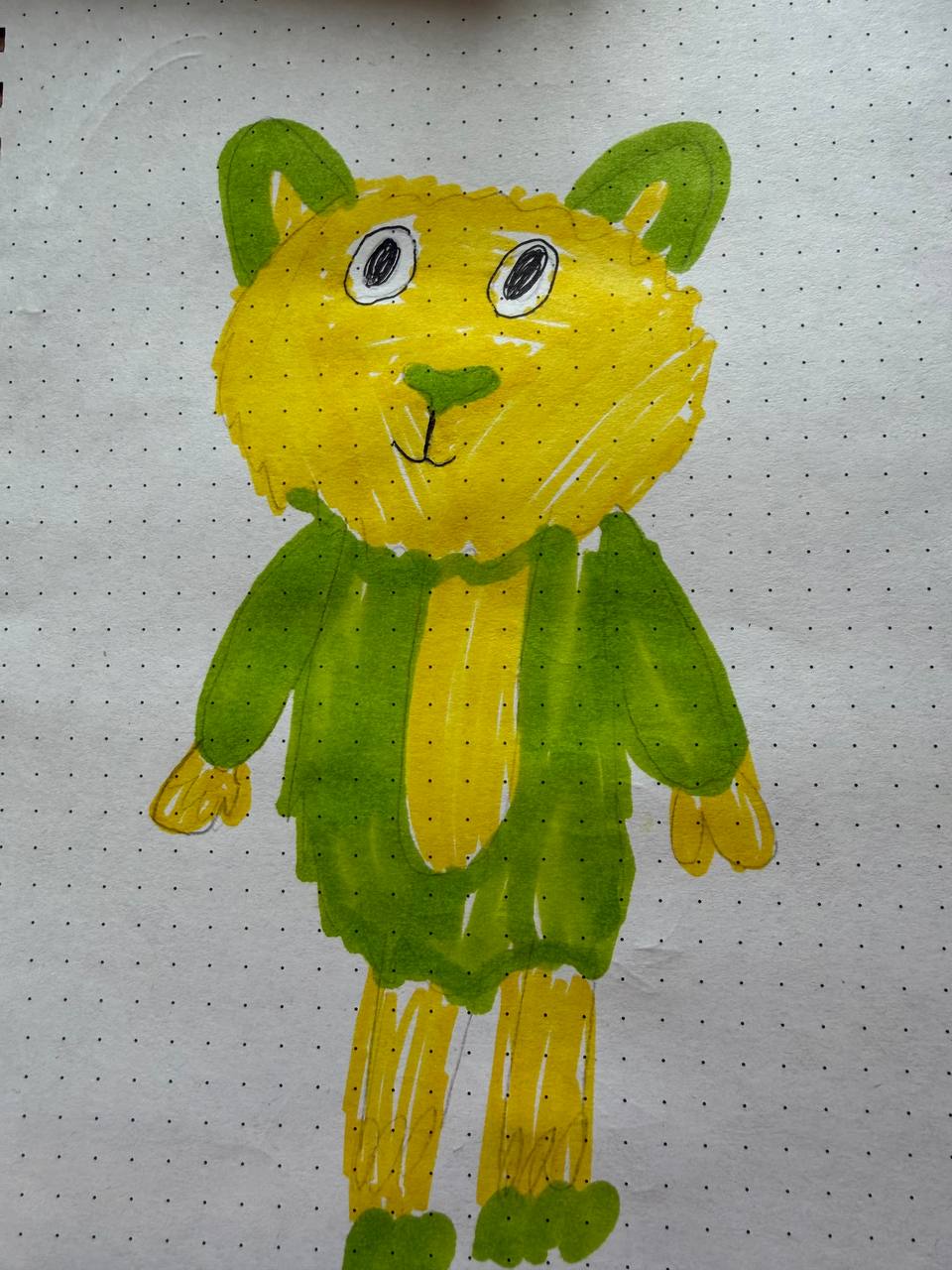 Alice's close-up lion face drawing